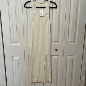 12th Tribe, New White Midi Dress w/ Slit
